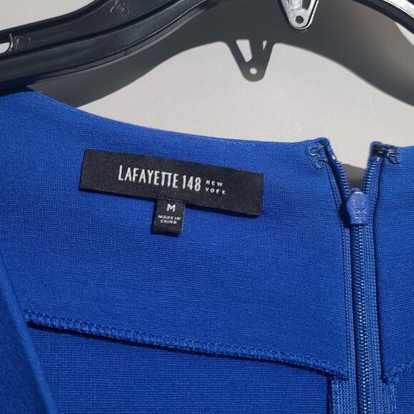 Lafayette 148 Ruched V Neck Sheath Dress - Picture 4 of 5